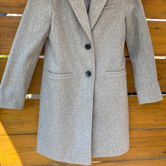 grey wool coat - Picture 2 of 2